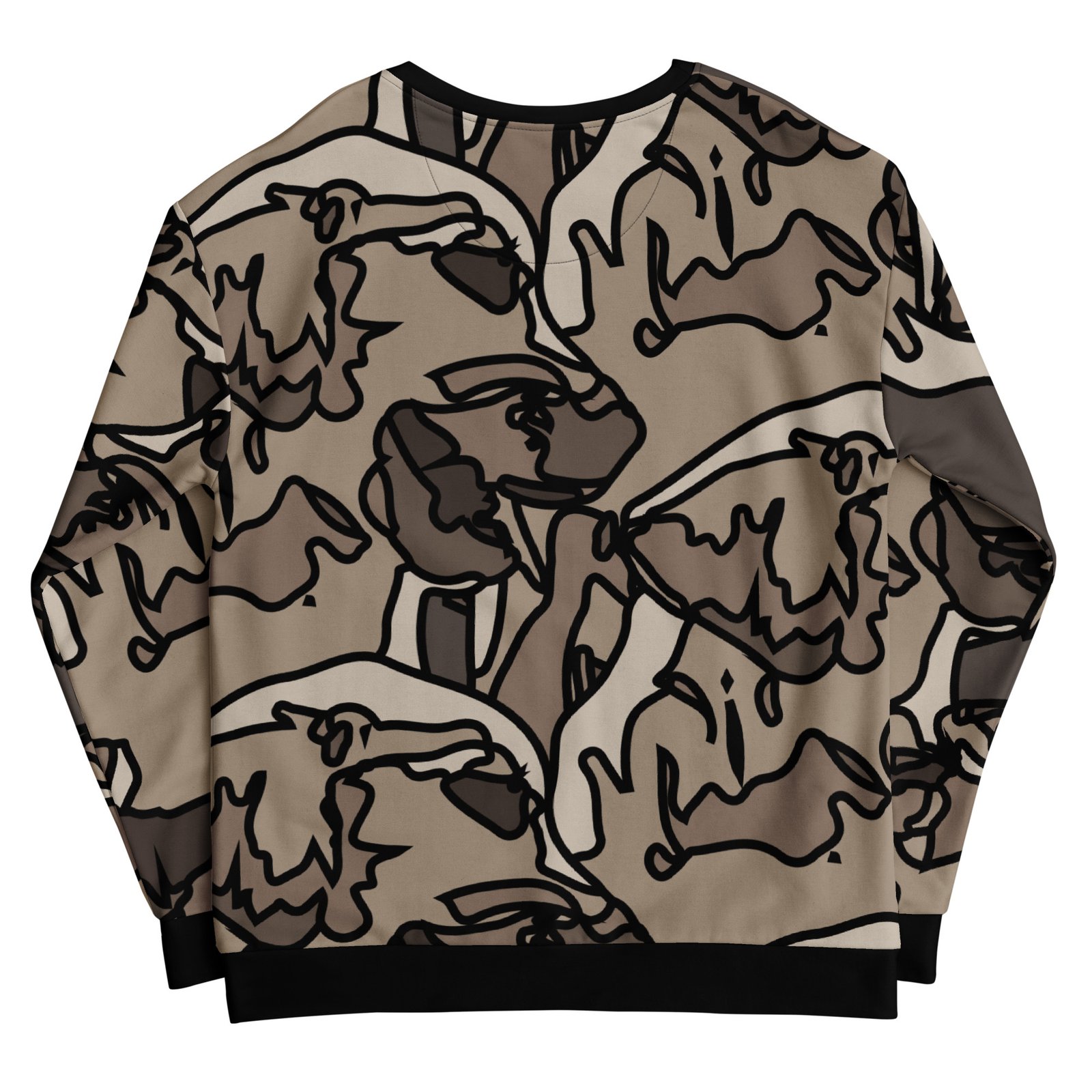 all over print recycled unisex sweatshirt white back 695aa25df09fd