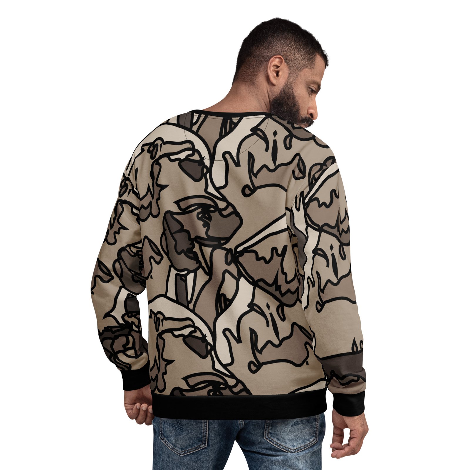 all over print recycled unisex sweatshirt white back 695aa73d4818a