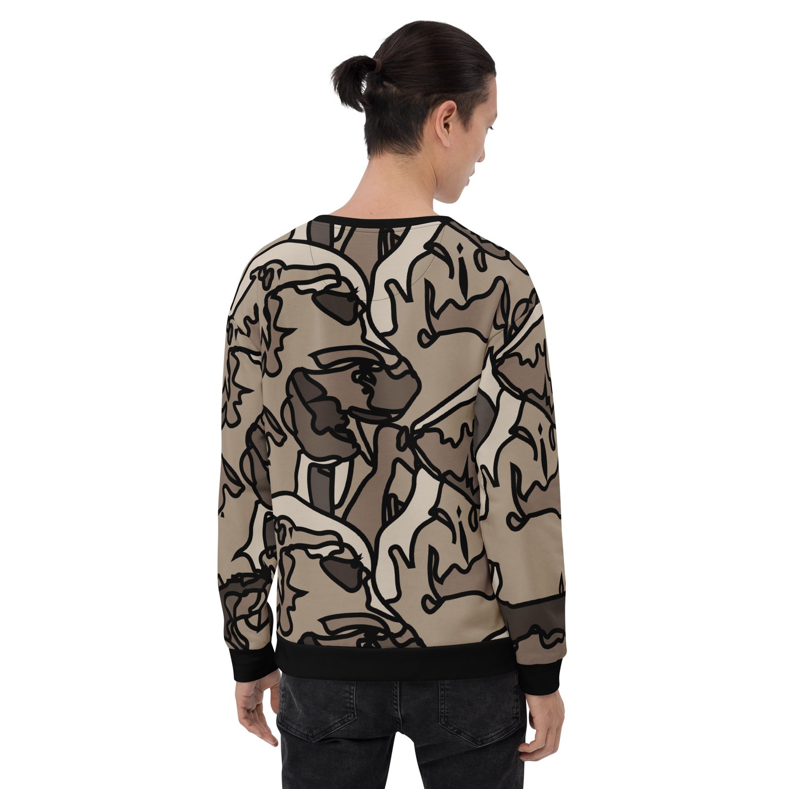 all over print recycled unisex sweatshirt white back 695aa73d4869c