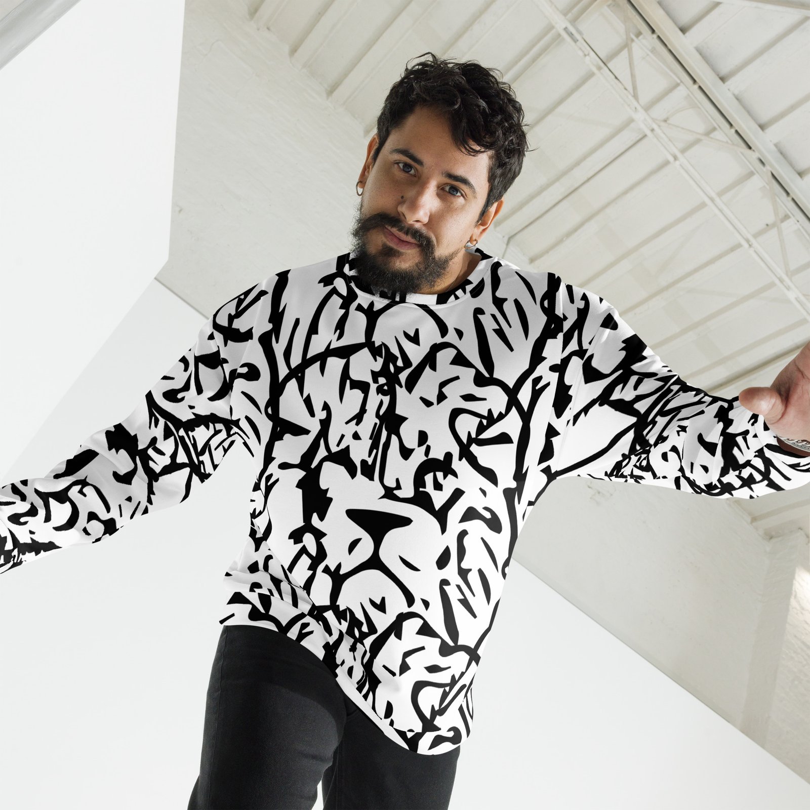 all over print recycled unisex sweatshirt white front 2 695aadab55919