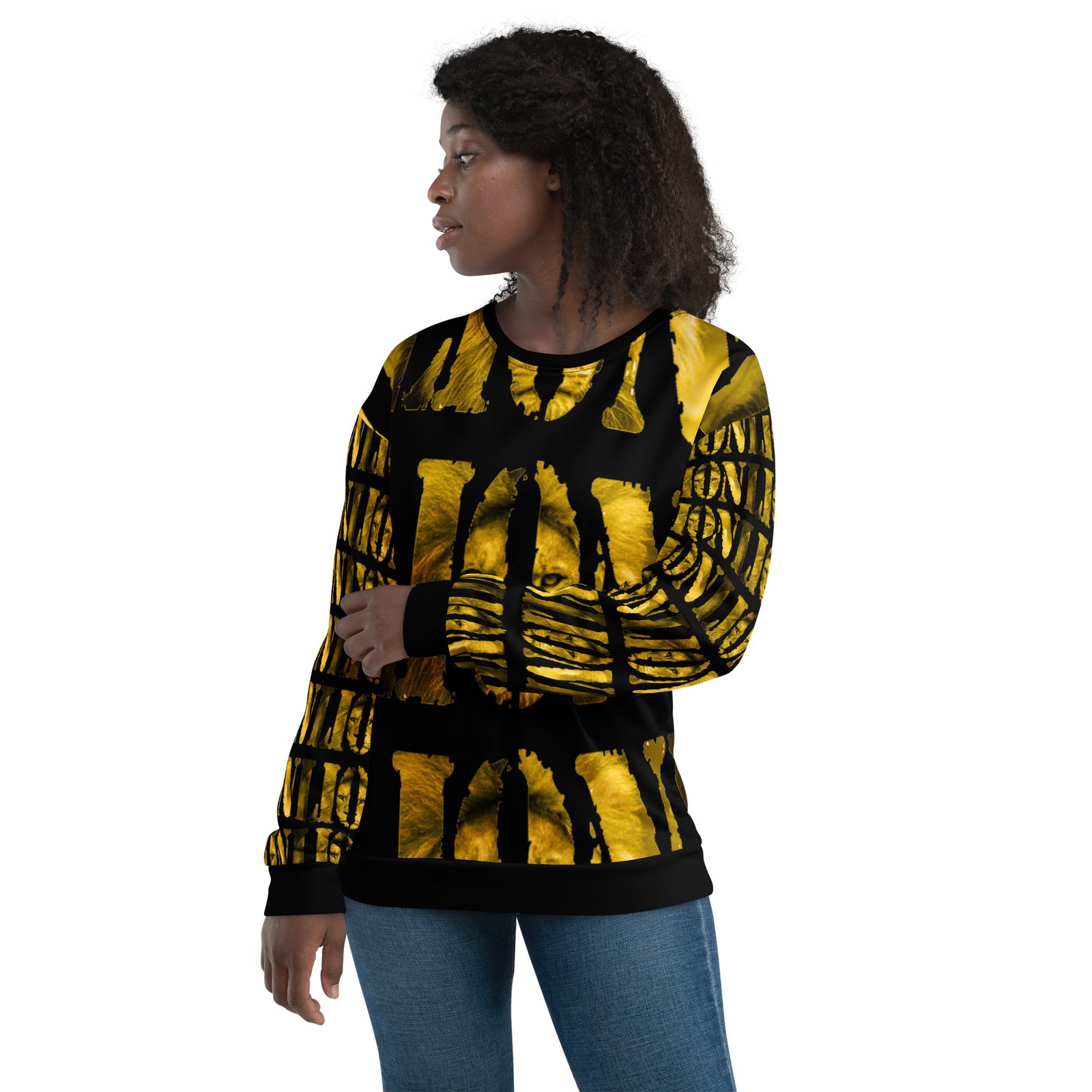 all over print recycled unisex sweatshirt white front 6959e8e71371b
