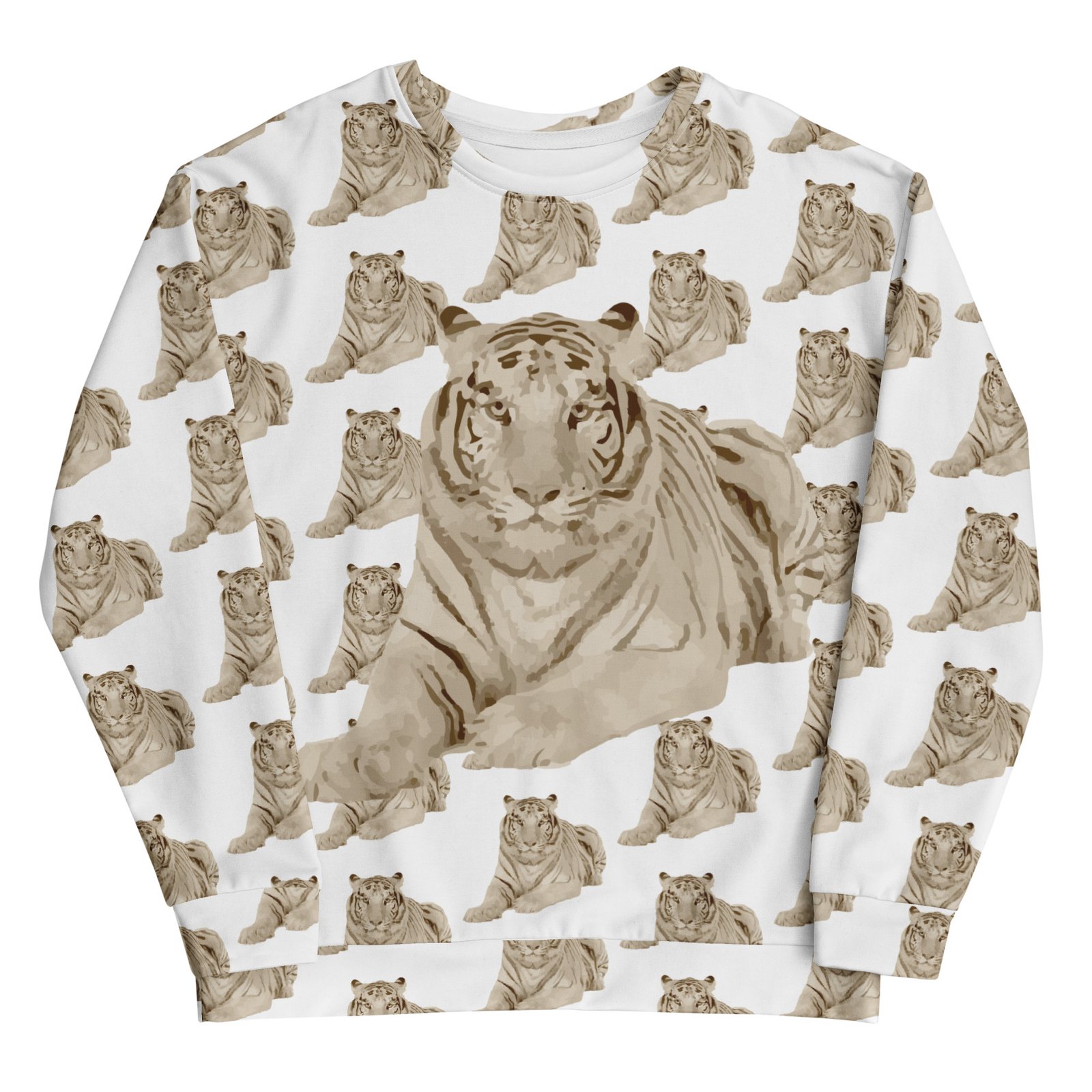 all over print recycled unisex sweatshirt white front 6959ea4216666