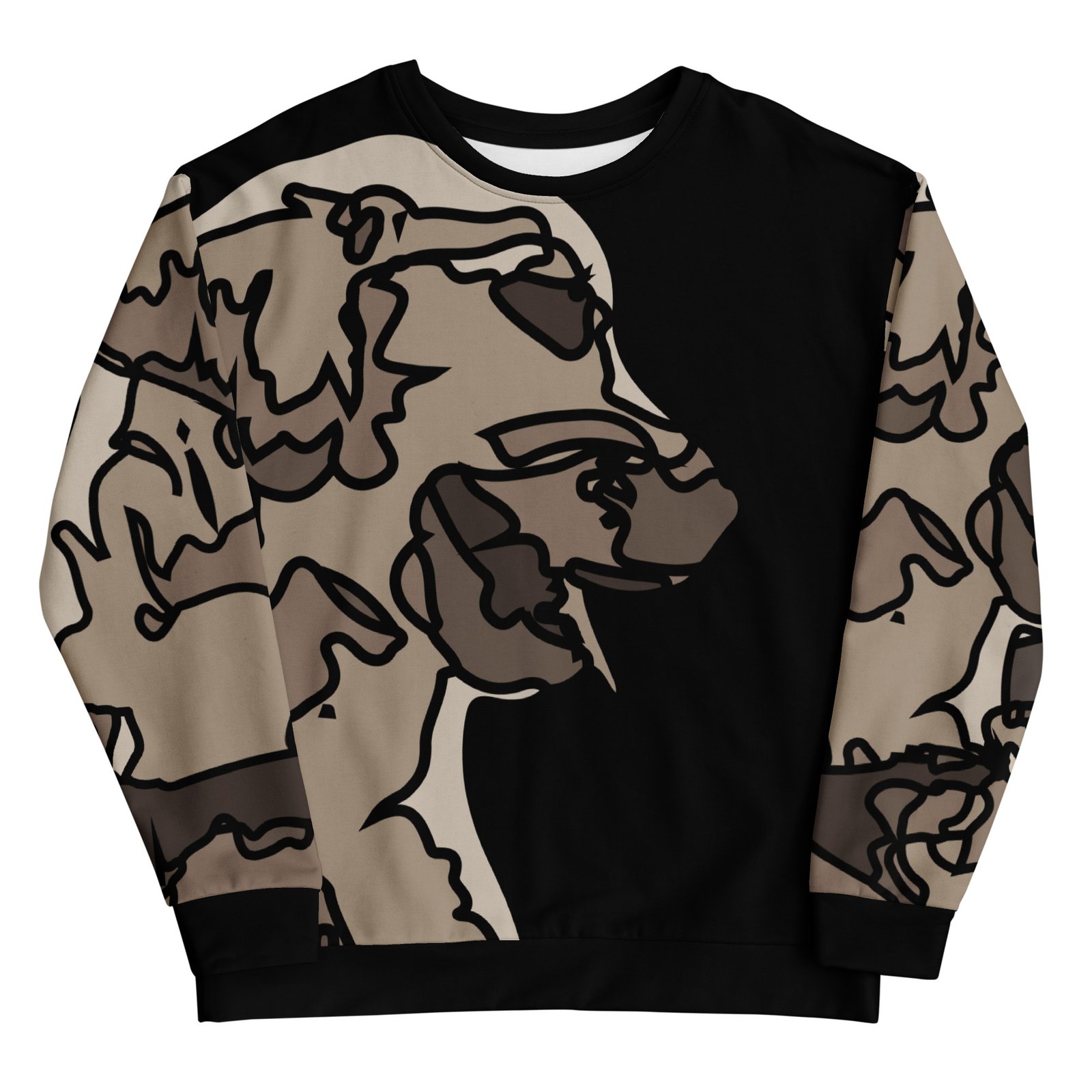 all over print recycled unisex sweatshirt white front 695a085177ce2