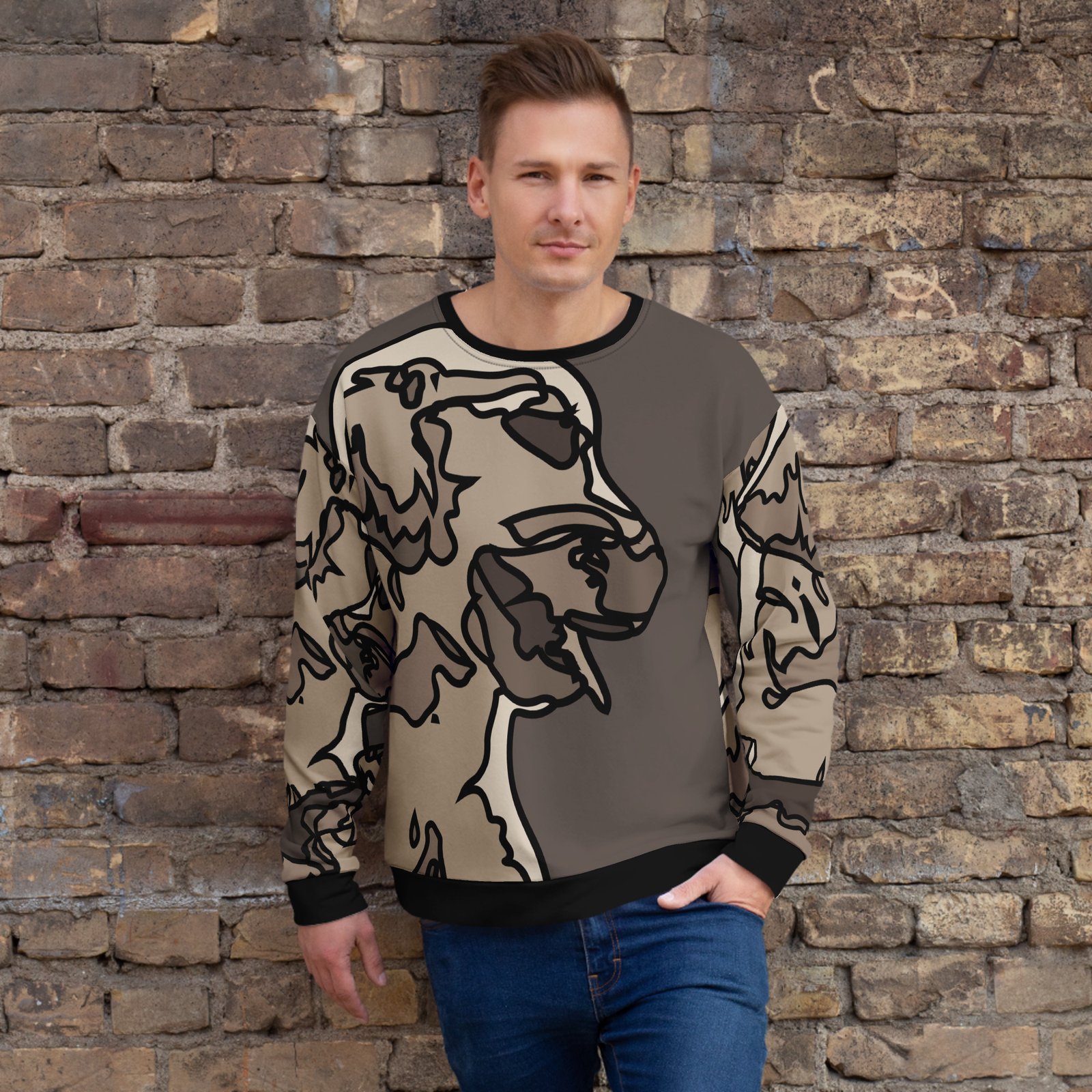 all over print recycled unisex sweatshirt white front 695aa25df0784