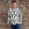 all over print recycled unisex sweatshirt white front 695aadab56aed