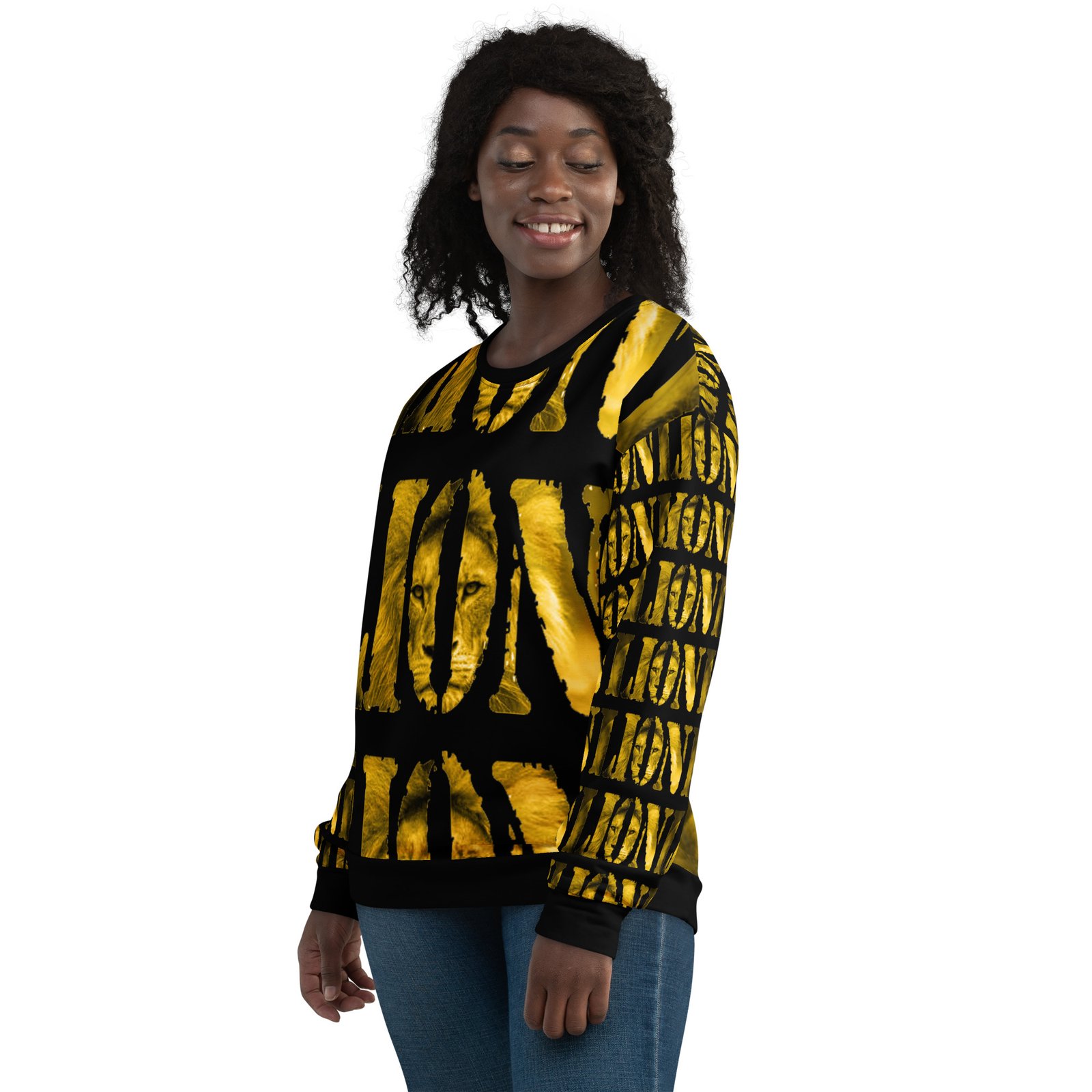 all over print recycled unisex sweatshirt white left front 6959e8e71353d