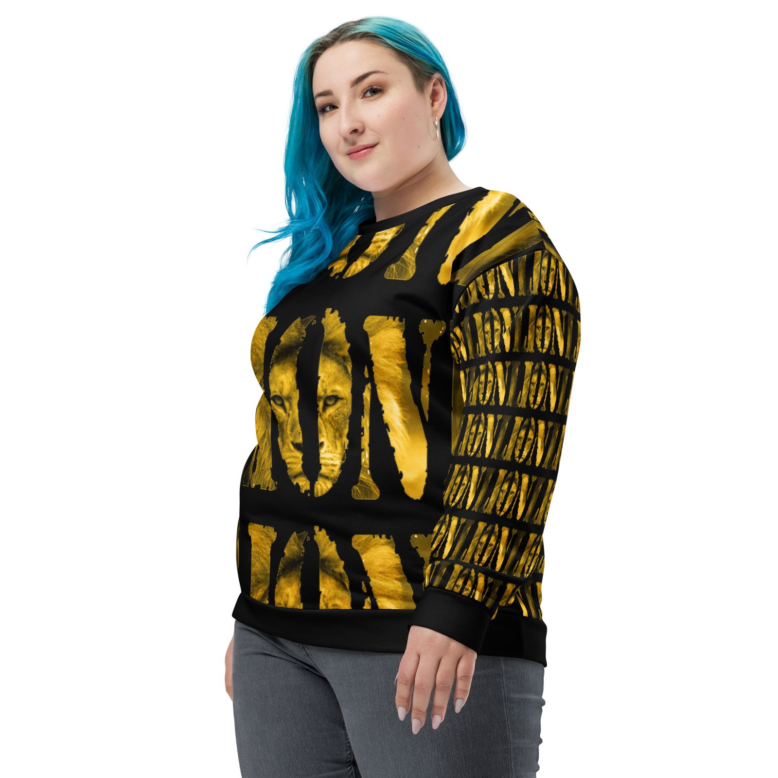 all over print recycled unisex sweatshirt white left front 6959e8e713842