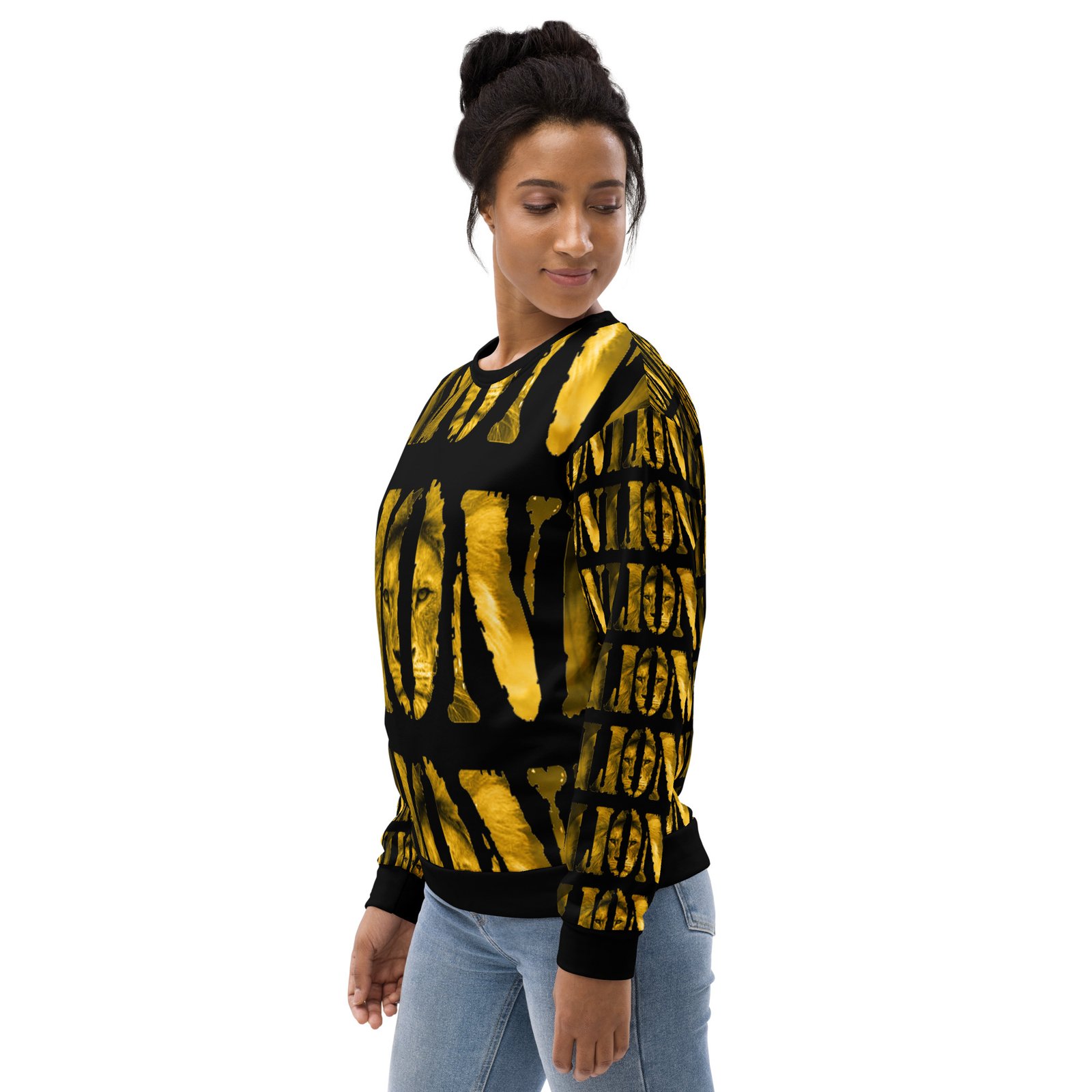 all over print recycled unisex sweatshirt white left front 6959e8e713da7