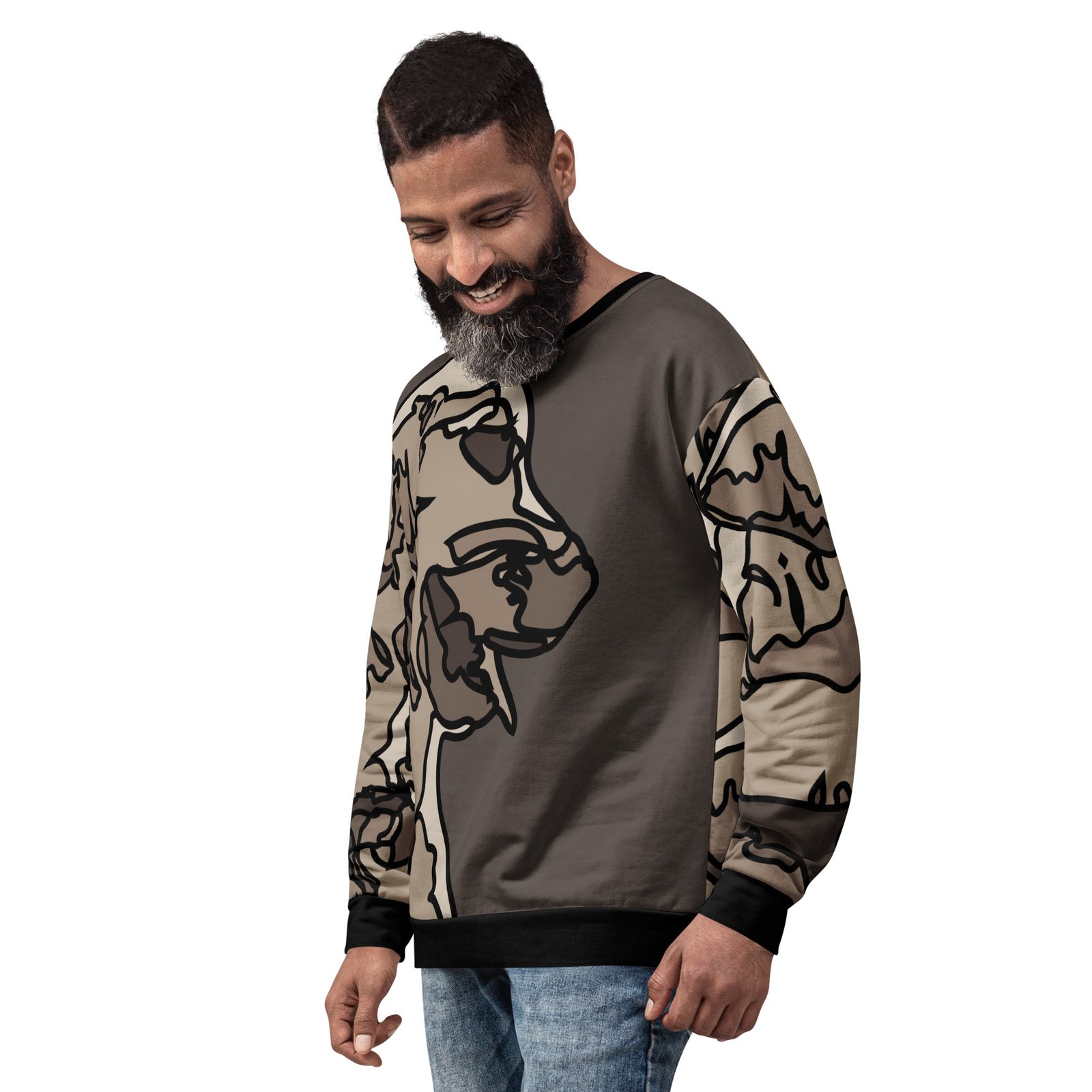 all over print recycled unisex sweatshirt white left front 695aa25defe03