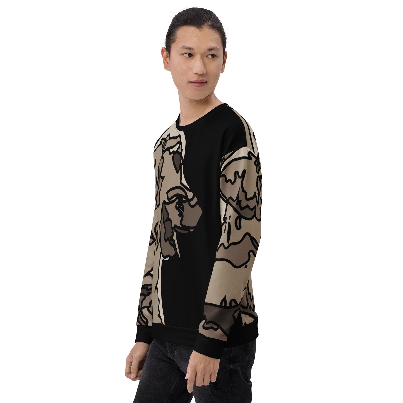 all over print recycled unisex sweatshirt white left front 695aa73d4848d