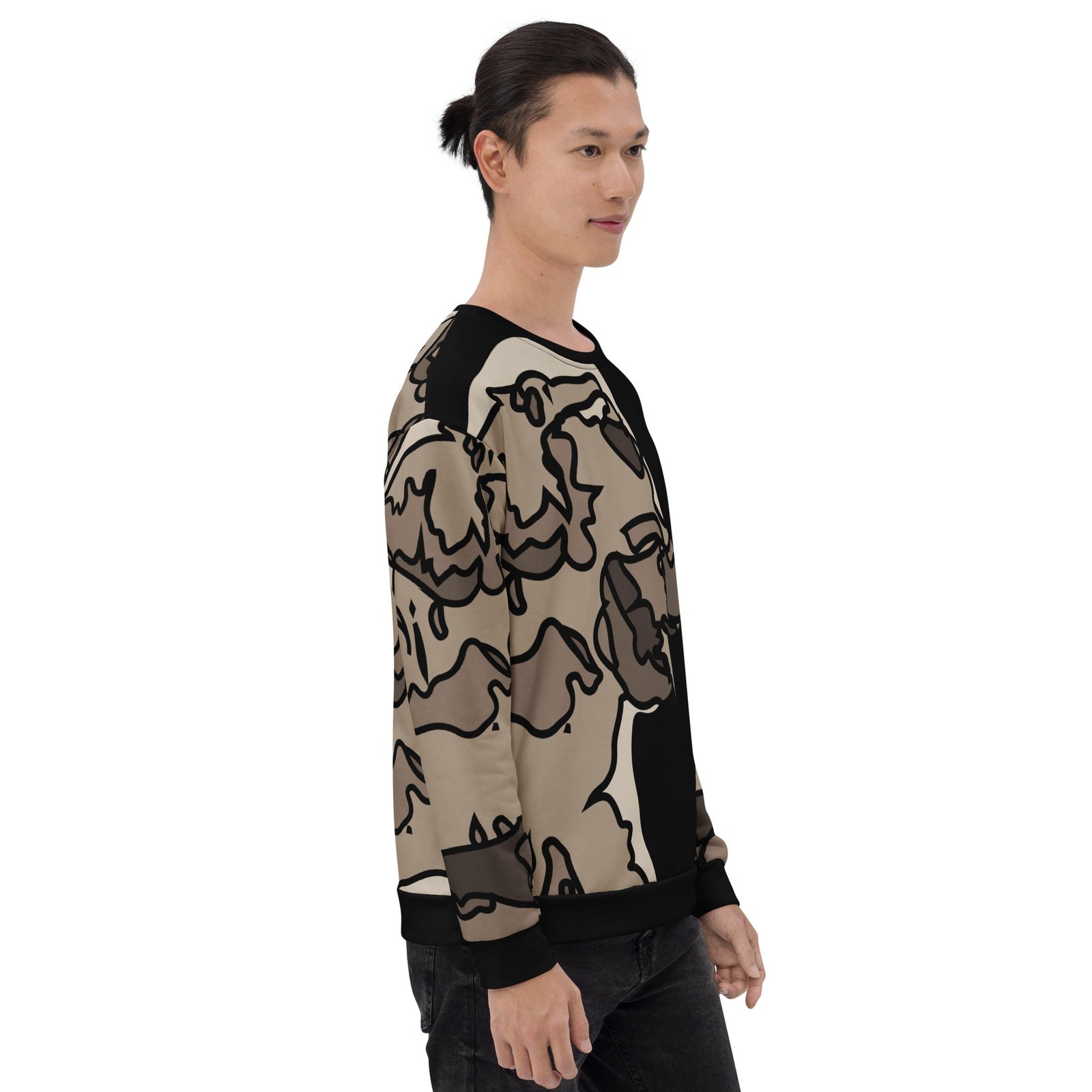all over print recycled unisex sweatshirt white right front 695a085178e6f