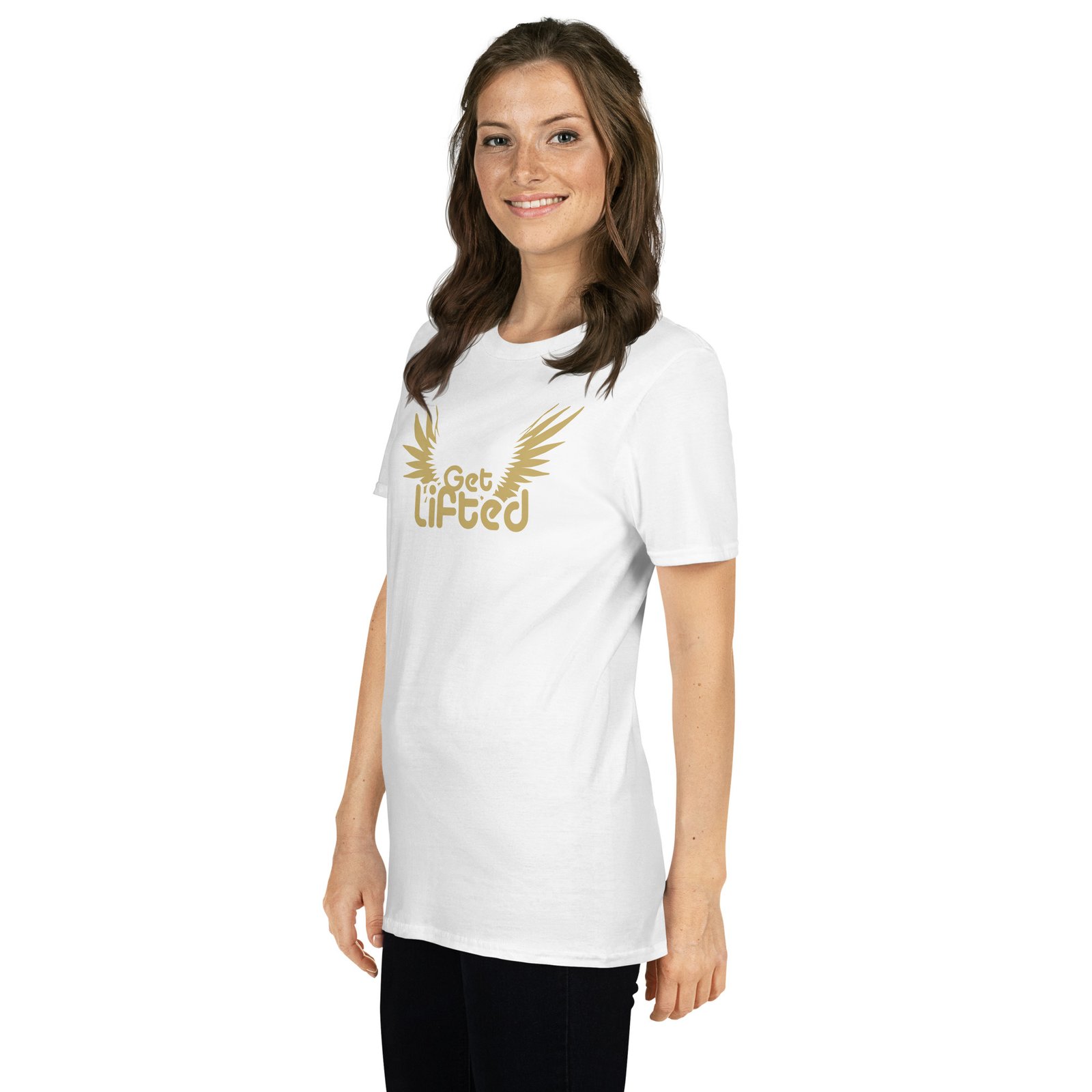 unisex basic softstyle t shirt white left front 695ae7d4bd9bb