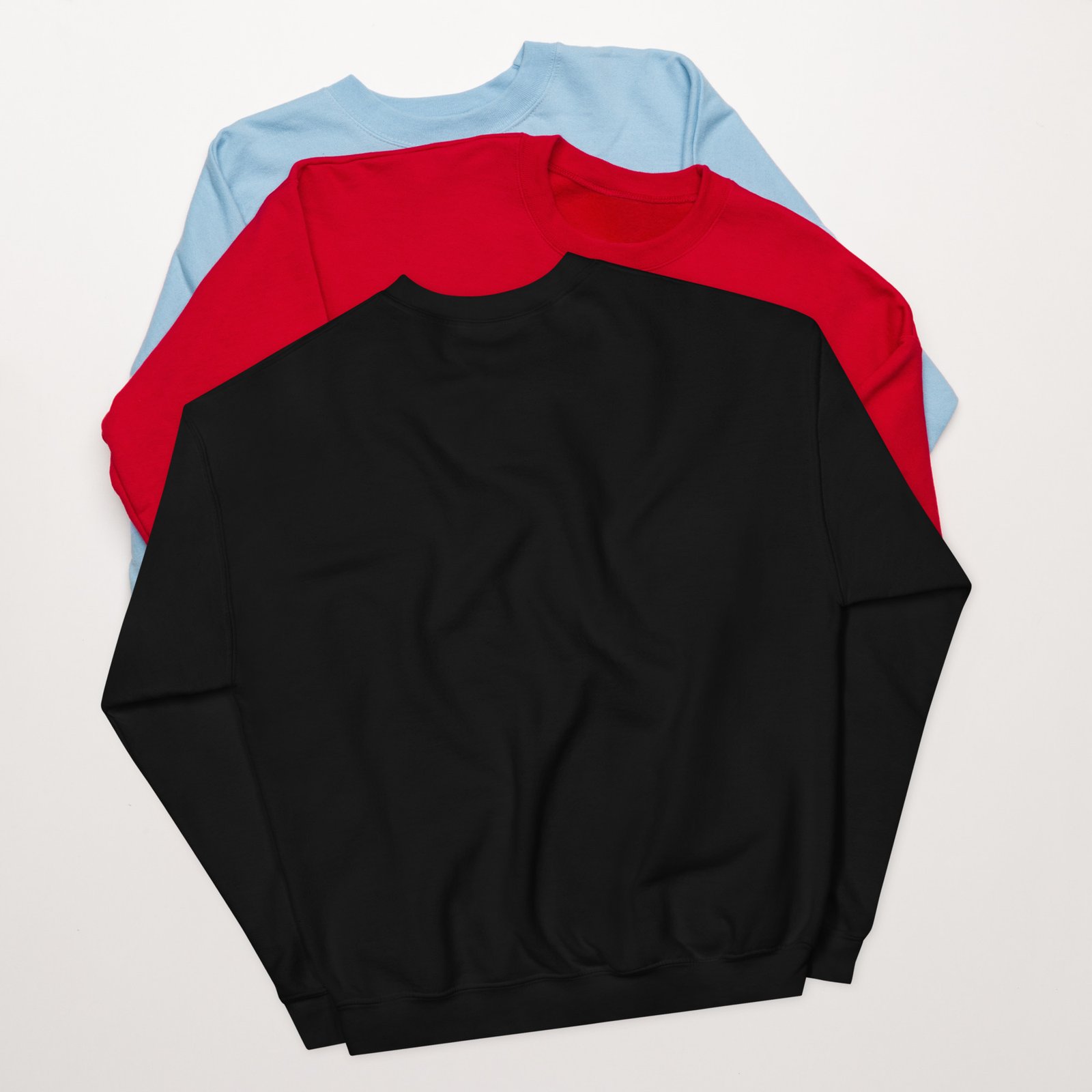 unisex crew neck sweatshirt black back 695c77c3444eb