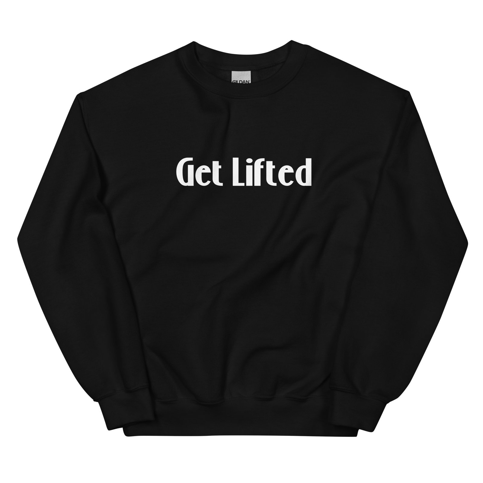 unisex crew neck sweatshirt black front 695aece585a89