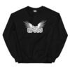 unisex crew neck sweatshirt black front 695c22a94072e