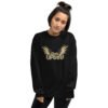 unisex crew neck sweatshirt black front 695c26b342d38