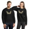 unisex crew neck sweatshirt black front 695c26b34354b