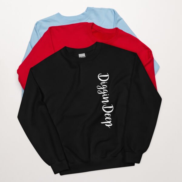 unisex crew neck sweatshirt black front 695c77c33be0b