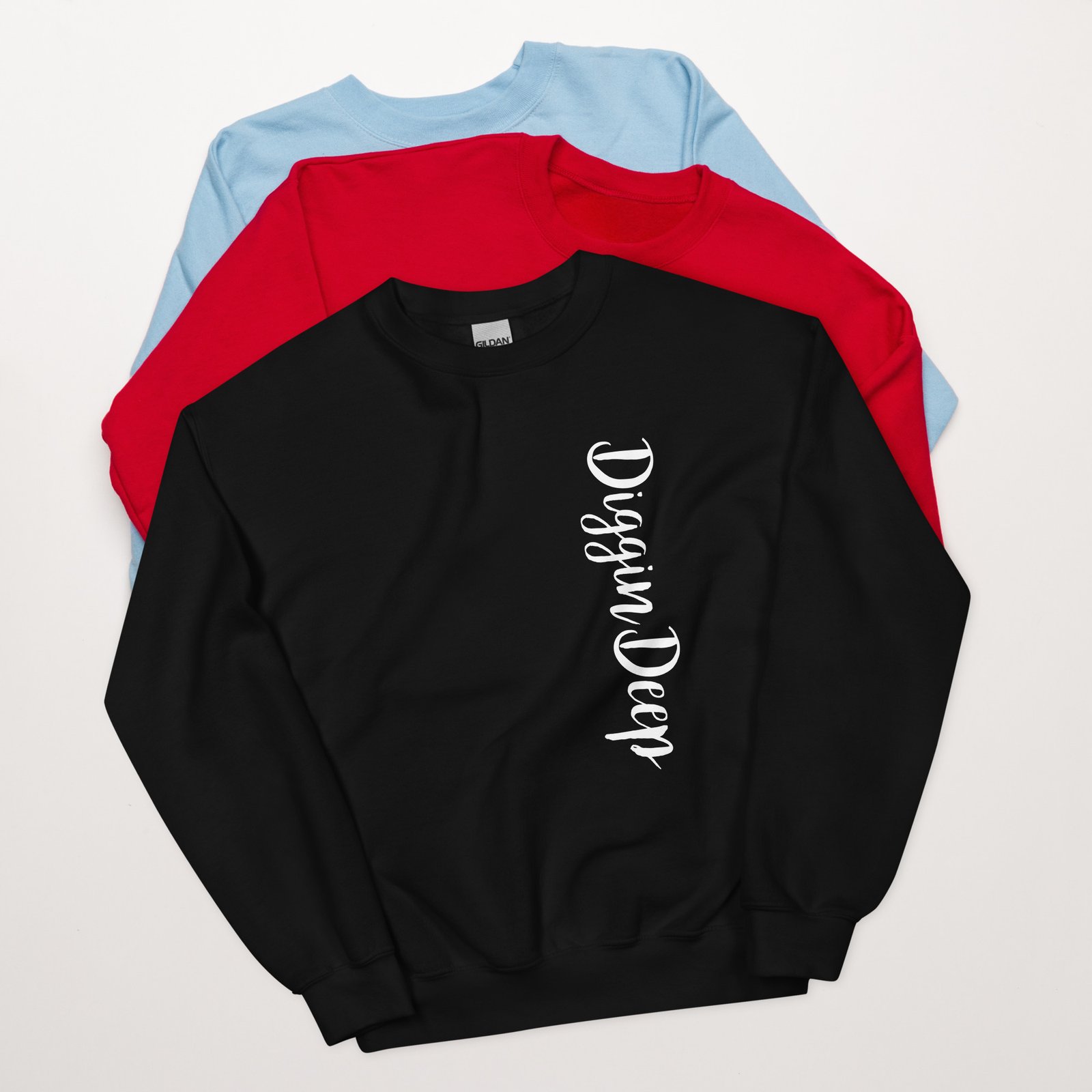unisex crew neck sweatshirt black front 695c77c33be0b
