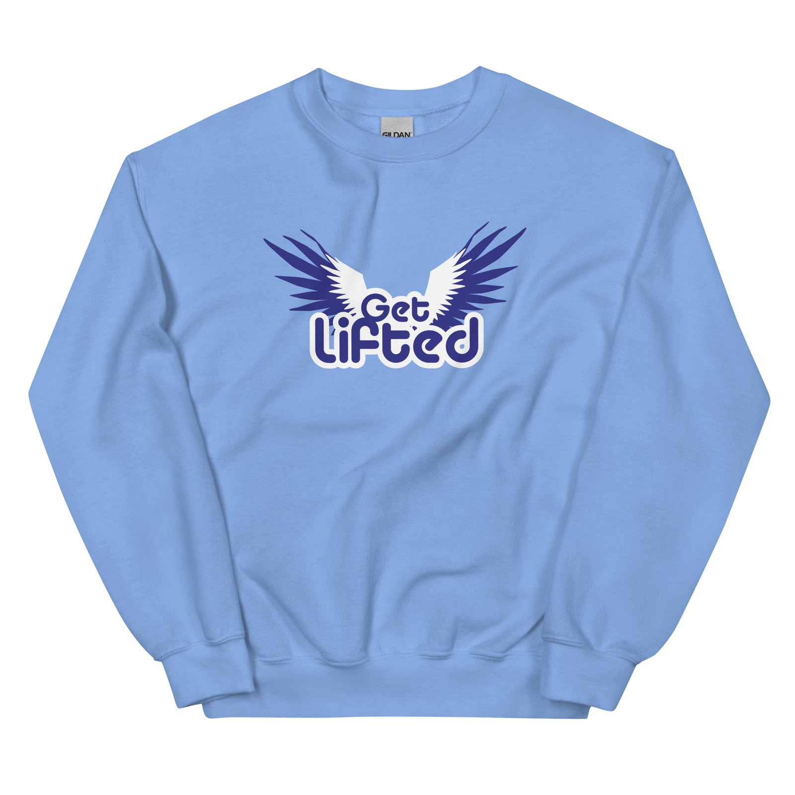 unisex crew neck sweatshirt carolina blue front 695c1eafcdd41