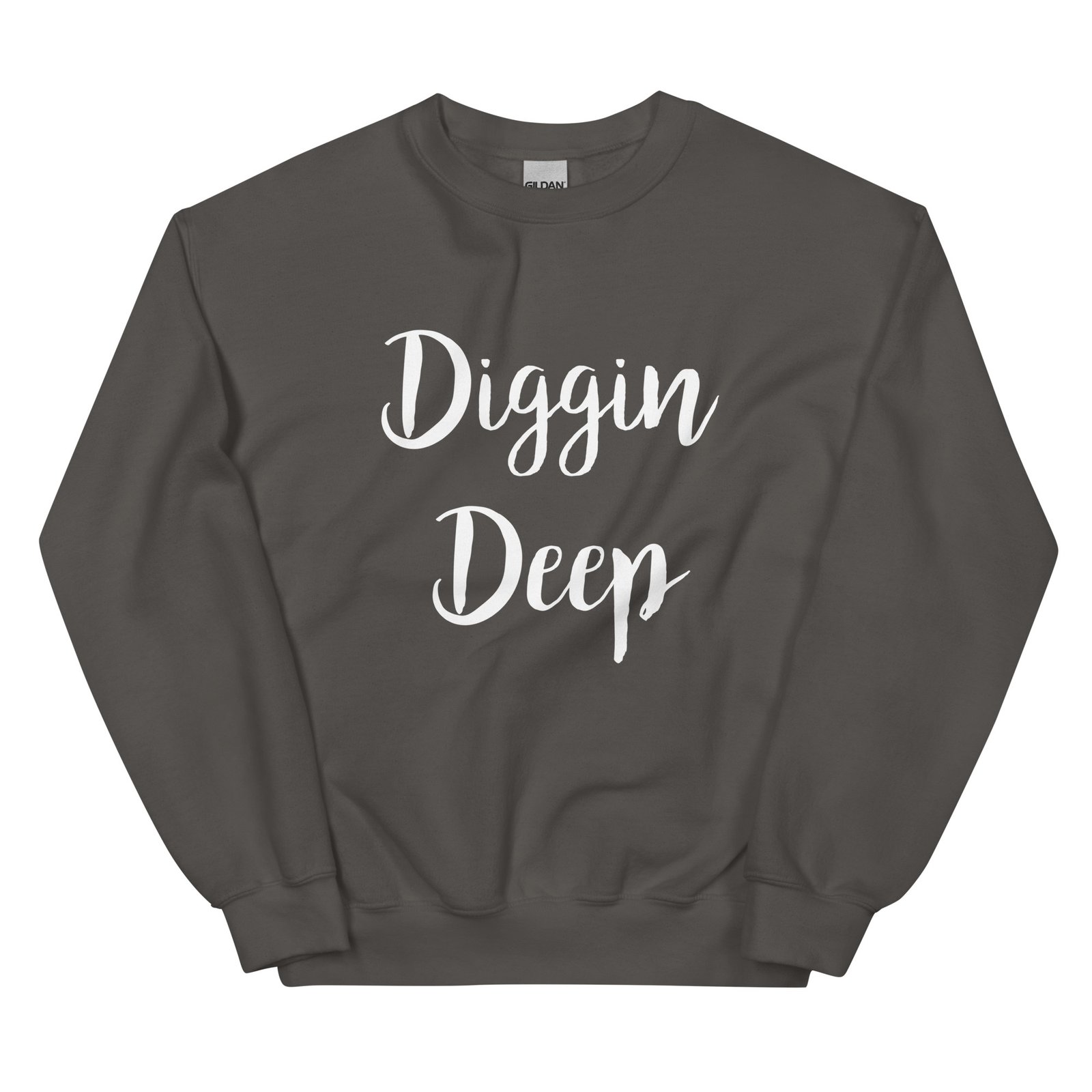 unisex crew neck sweatshirt charcoal front 695c92c549a80