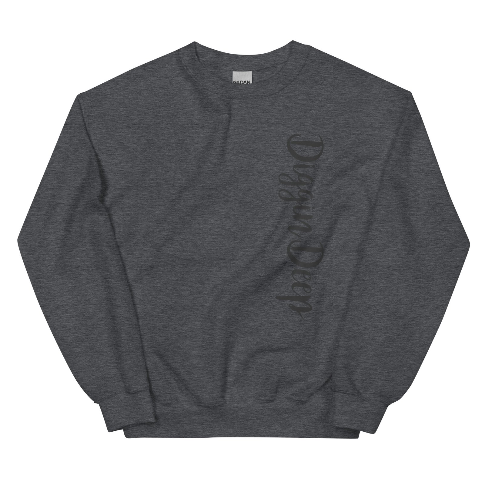 unisex crew neck sweatshirt dark heather front 695d89252205a