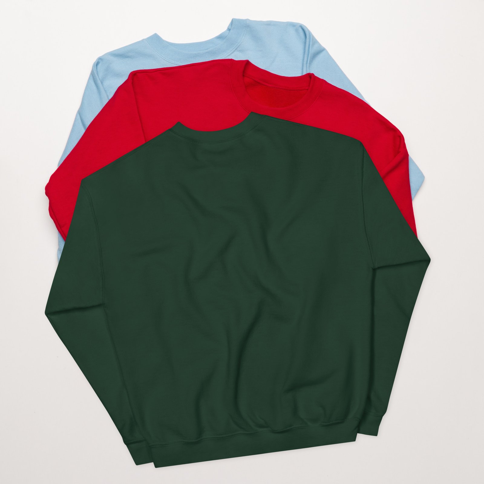 unisex crew neck sweatshirt forest green back 695c77c3699a1