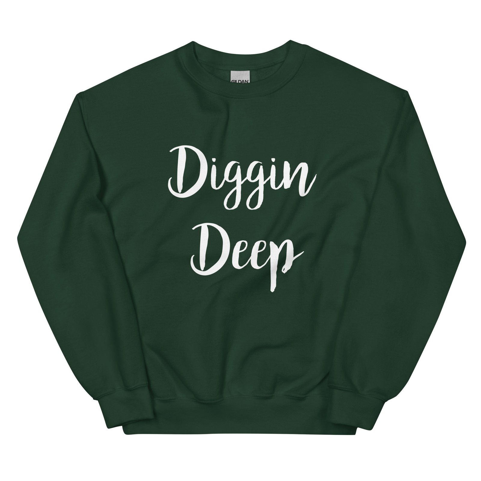 unisex crew neck sweatshirt forest green front 695c92c502cba