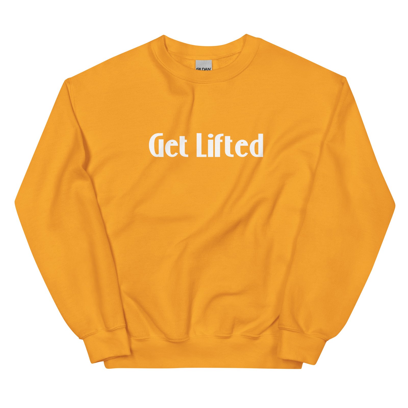 unisex crew neck sweatshirt gold front 695aece664246