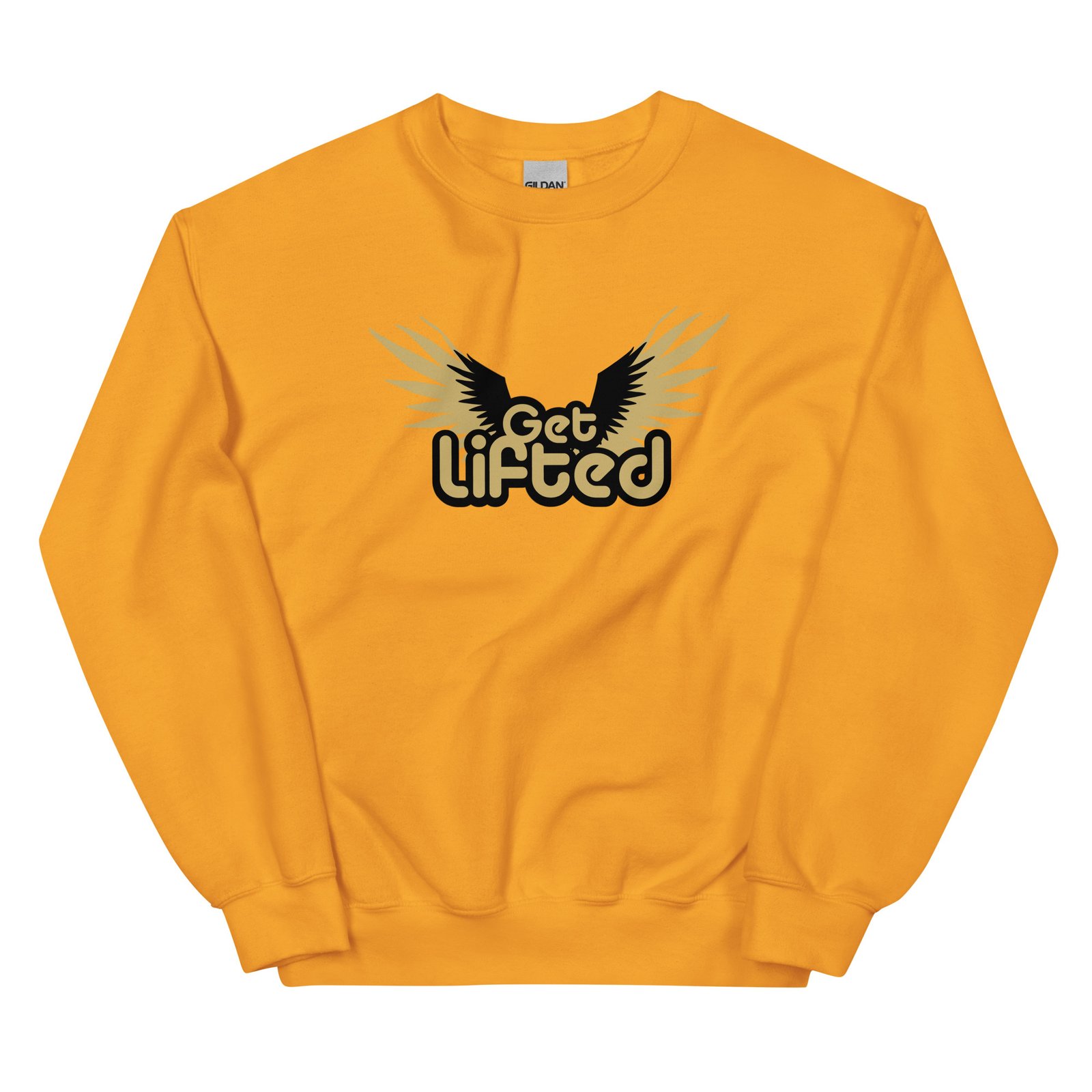 unisex crew neck sweatshirt gold front 695c26b34538a