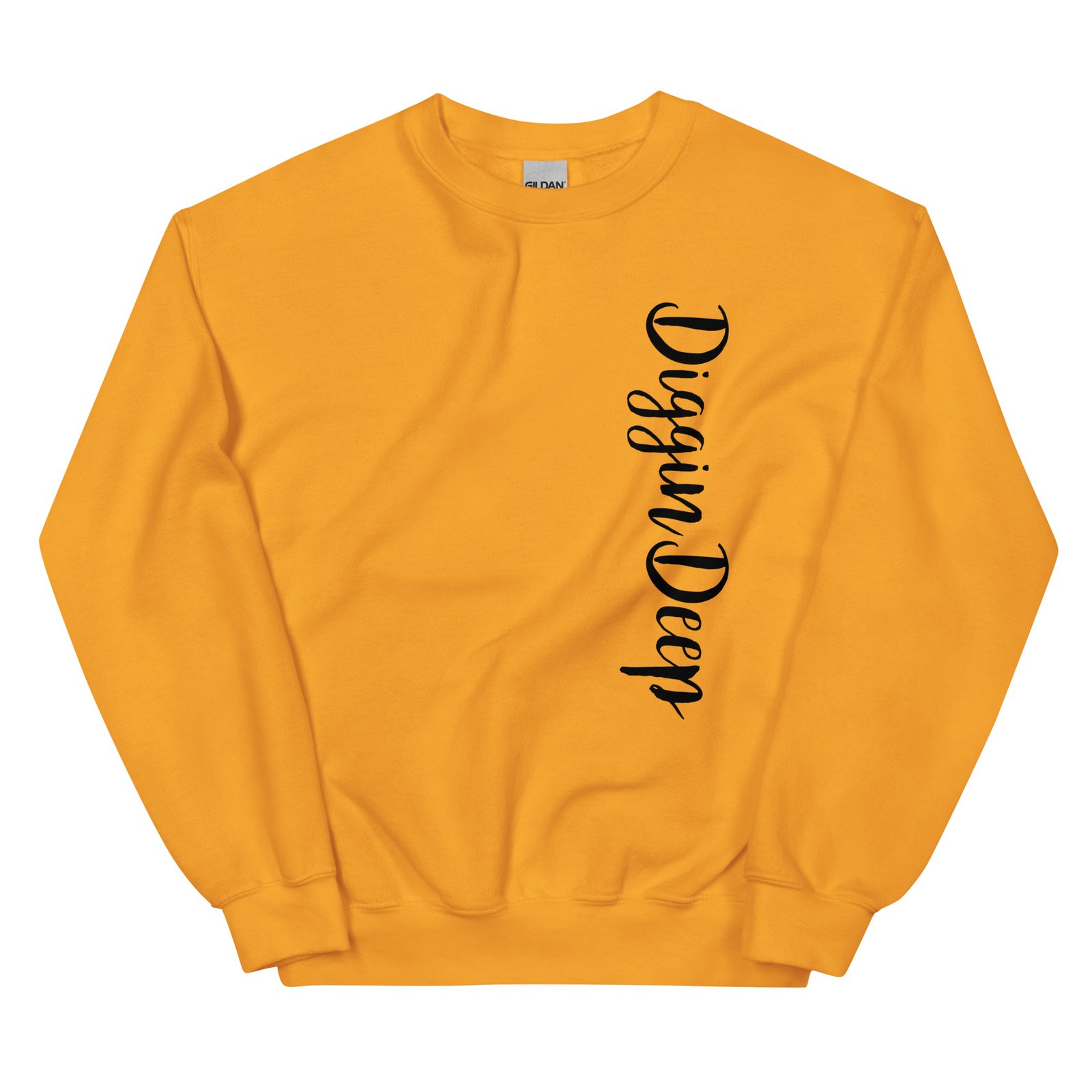 unisex crew neck sweatshirt gold front 695d8925a9147