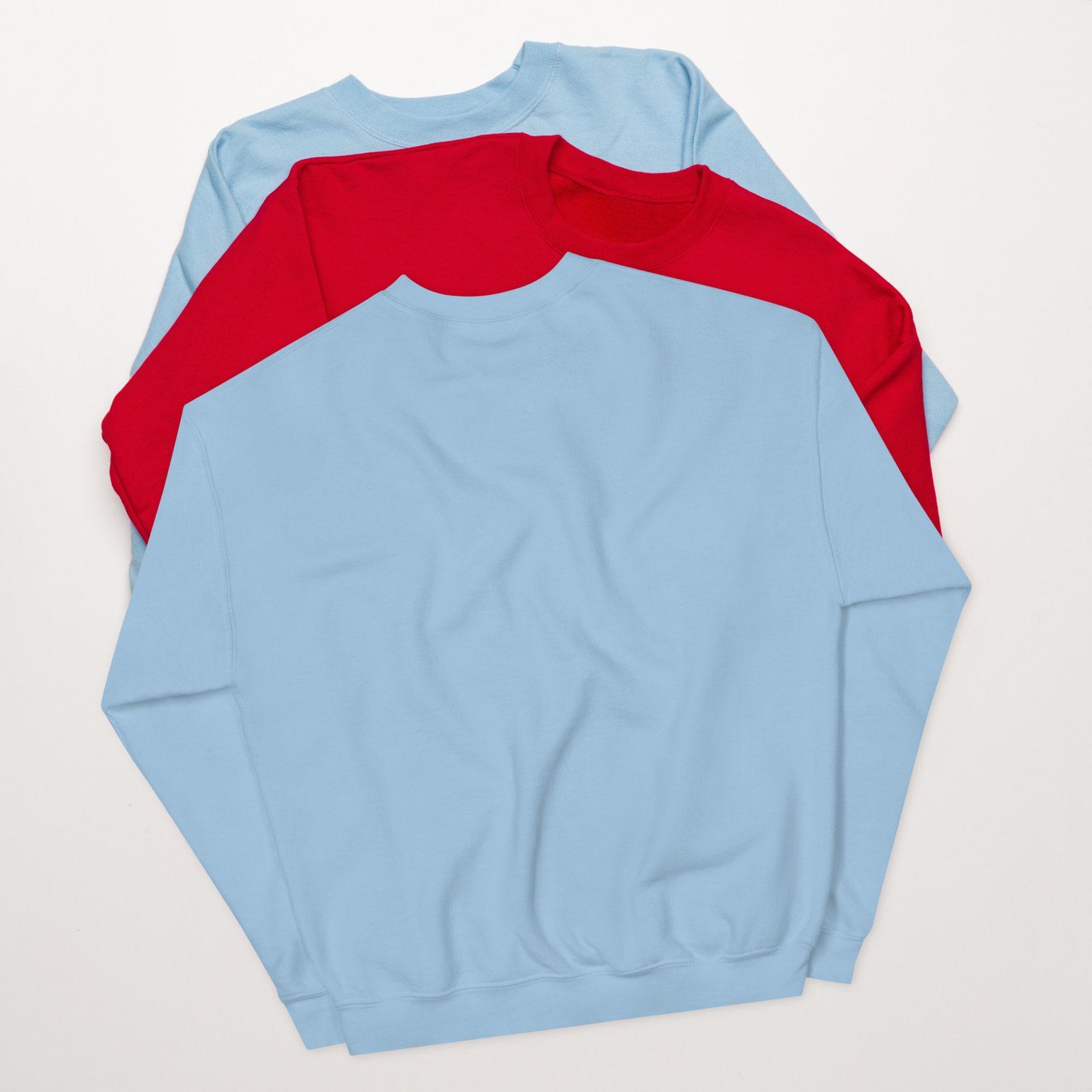 unisex crew neck sweatshirt light blue back 695c77c43e4a6