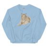 unisex crew neck sweatshirt light blue front 69598e10cbed6