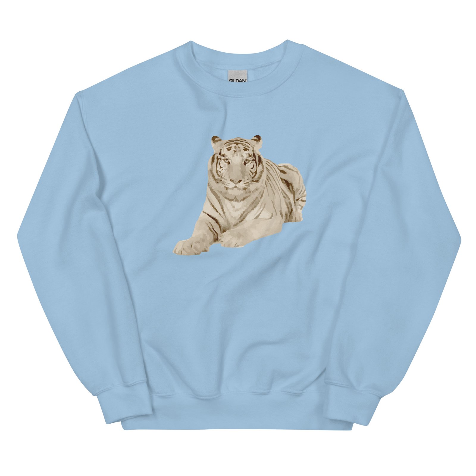 unisex crew neck sweatshirt light blue front 69598e10cbed6