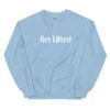 unisex crew neck sweatshirt light blue front 695aece694fca