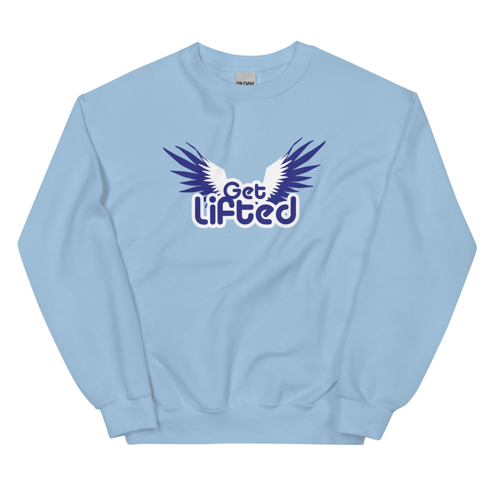 unisex crew neck sweatshirt light blue front 695c1eafdd02b