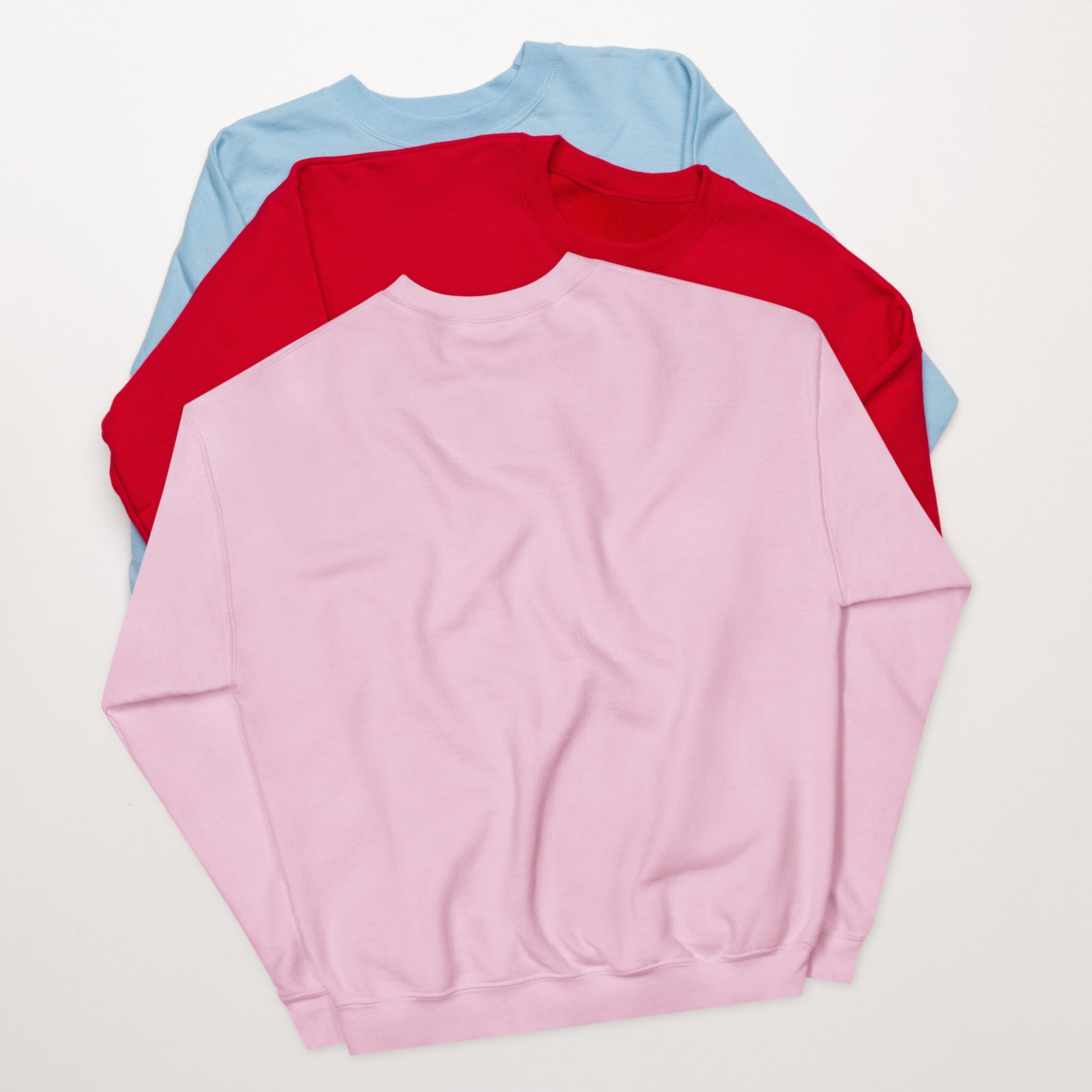 unisex crew neck sweatshirt light pink back 695c77c4c644a