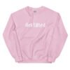 unisex crew neck sweatshirt light pink front 695aece732290