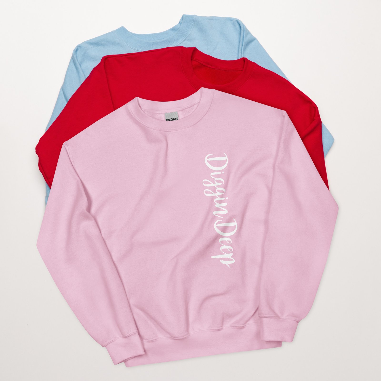 unisex crew neck sweatshirt light pink front 695c77c4af78d