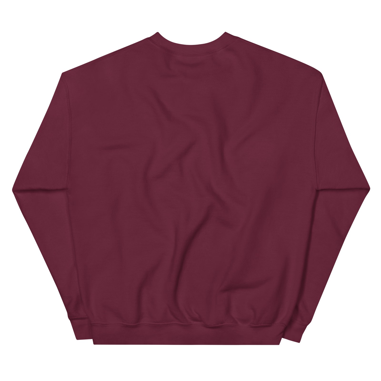 unisex crew neck sweatshirt maroon back 695aece5a34e2