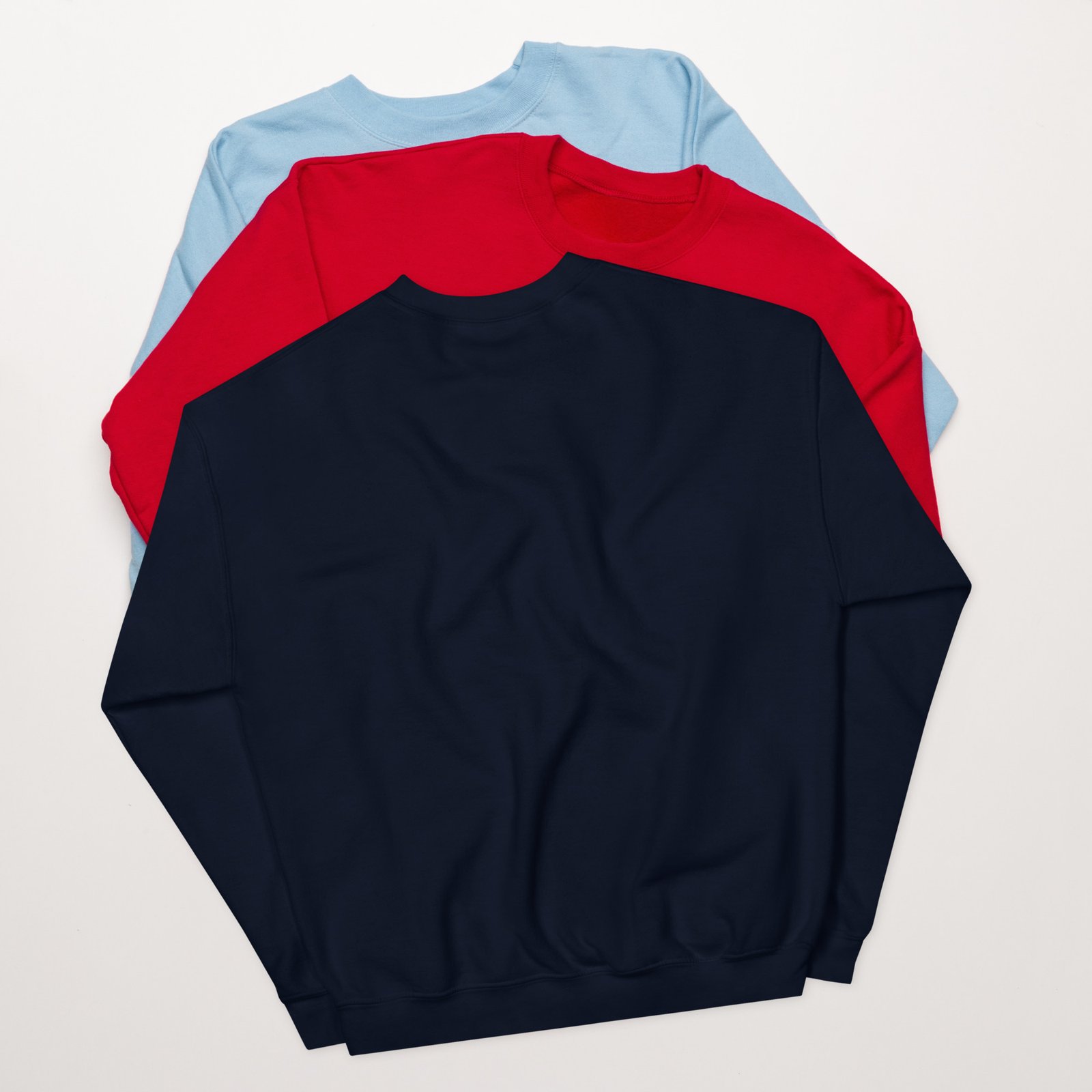 unisex crew neck sweatshirt navy back 695c77c348acd