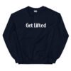 unisex crew neck sweatshirt navy front 695aece58a689