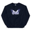 unisex crew neck sweatshirt navy front 695c1eafa698a