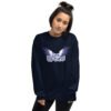 unisex crew neck sweatshirt navy front 695c1eafabbfe