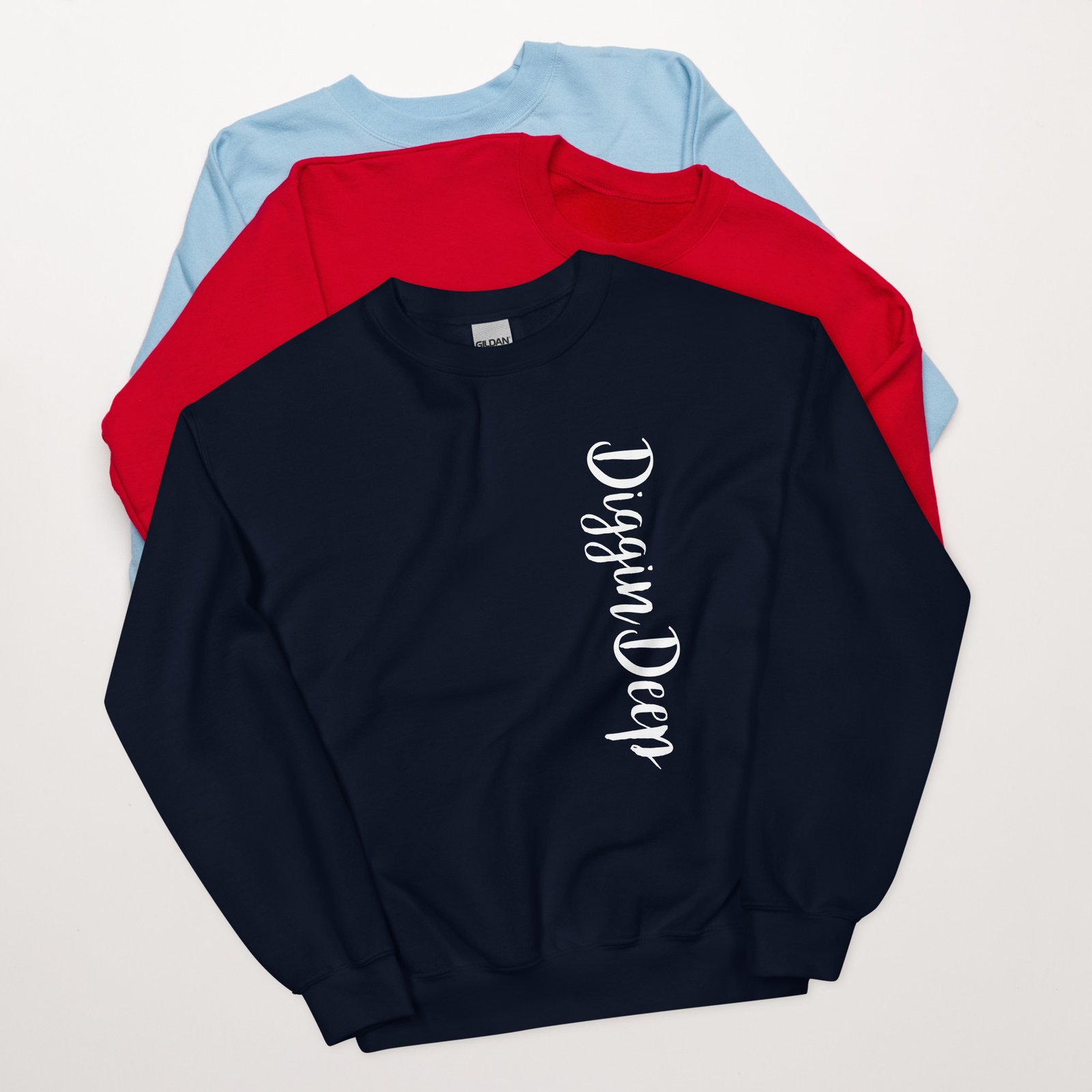 unisex crew neck sweatshirt navy front 695c77c345eb0
