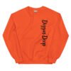 unisex crew neck sweatshirt orange front 695d89254d8dc