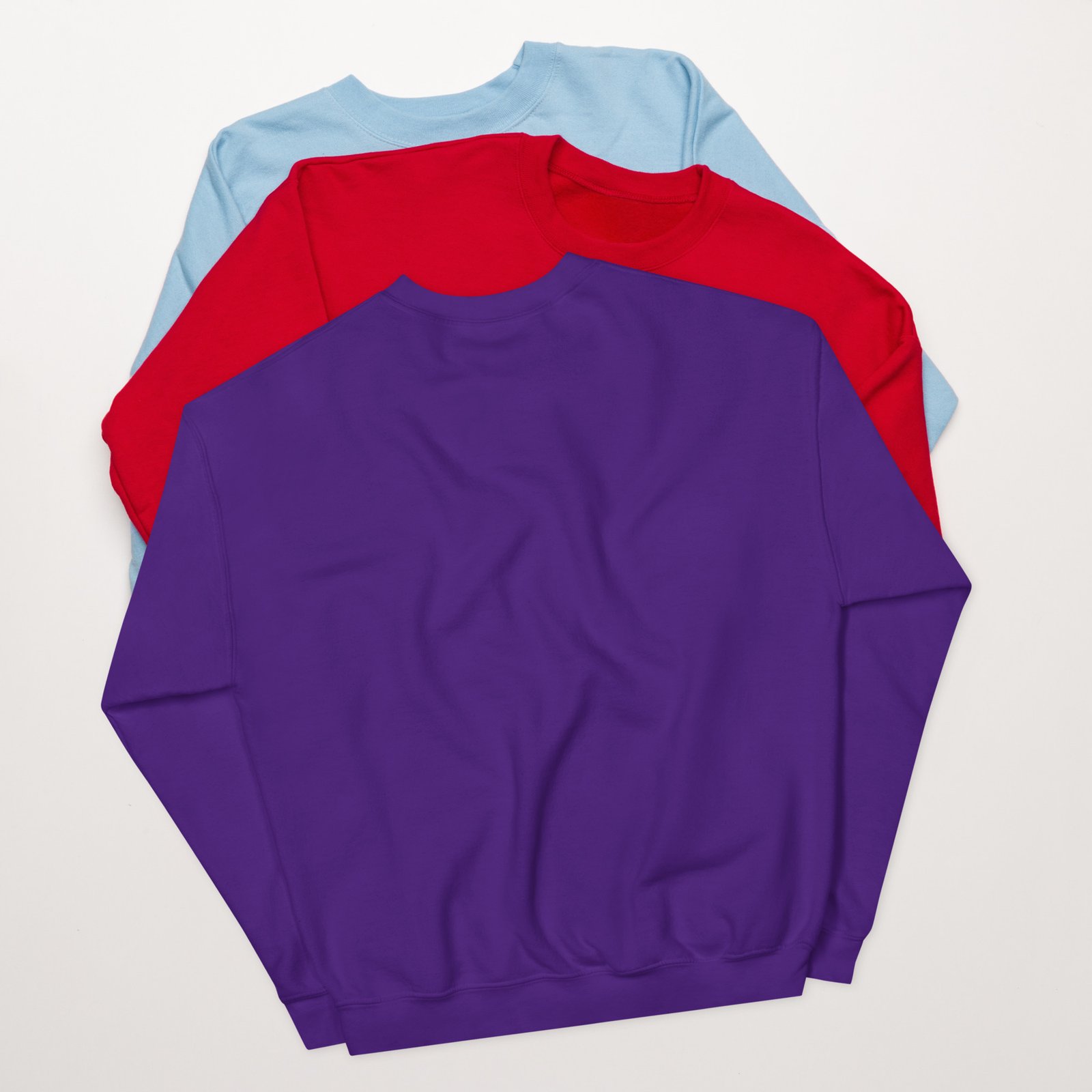 unisex crew neck sweatshirt purple back 695c77c34fae8