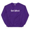 unisex crew neck sweatshirt purple front 695aece58f96a