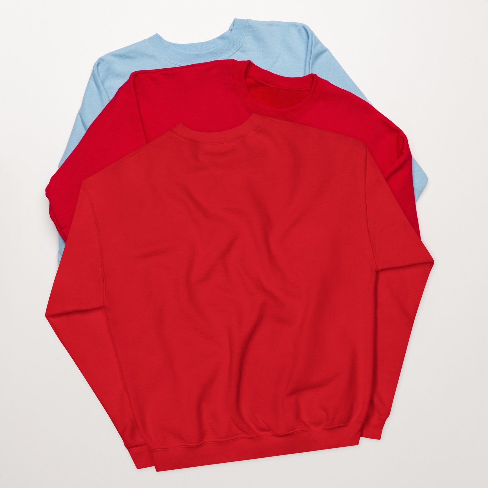 unisex crew neck sweatshirt red back 695c77c378510