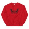 unisex crew neck sweatshirt red front 695b058550285
